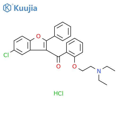 Methanone,(5-chloro-2-phenyl-3-benzofuranyl)[2-[2-(diethylamino)ethoxy]phenyl]-,hydrochloride structure