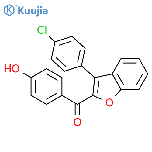Methanone, [3-(4-chlorophenyl)-2-benzofuranyl](4-hydroxyphenyl)- structure