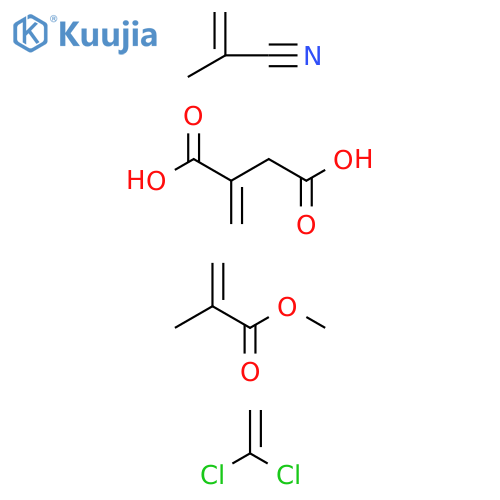Butanedioicacid,methylene-,polymerwith1,1-dichloroethene,methyl2-methyl-2-propenoateand2-methyl-2-propenenitrile structure