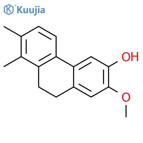6-Hydroxy-7-methoxy-1,2-dimethyl-9,10-dihydro-phenanthren structure