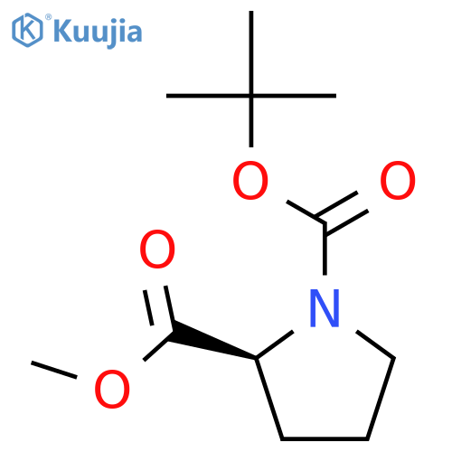 1-tert-butyl 2-methyl (2S)-pyrrolidine-1,2-dicarboxylate structure