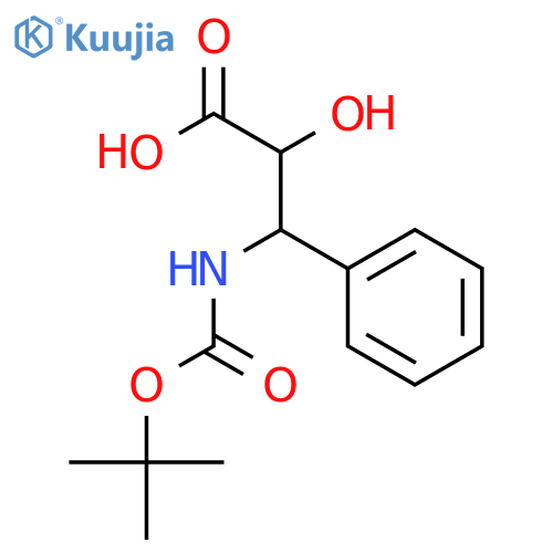 (2S,3S)-3-((tert-Butoxycarbonyl)amino)-2-hydroxy-3-phenylpropanoic acid structure