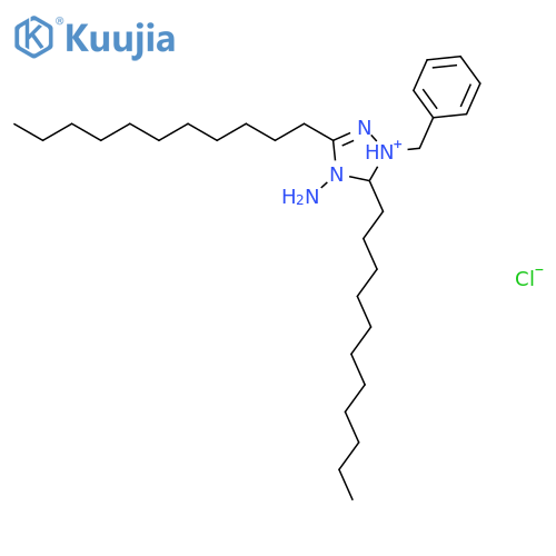 1H-1,2,4-Triazolium, 4-amino-1-(phenylmethyl)-3,5-diundecyl-, chloride structure