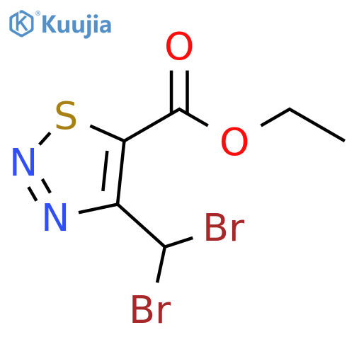 Ethyl 4-(dibromomethyl)-1,2,3-thiadiazole-5-carboxylate structure