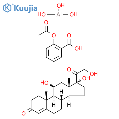 Pregn-4-ene-3,20-dione, 11,17,21-trihydroxy-, (11β)-, mixt. with 2-(acetyloxy)benzoic acid and aluminum hydroxide (Al(OH)3) (9CI) structure