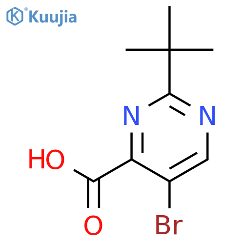 5-Bromo-2-(tert-butyl)-4-pyrimidinecarboxylic acid structure