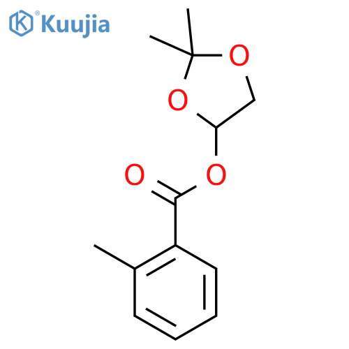 Benzoic acid, 2-methyl-, 2,2-dimethyl-1,3-dioxolan-4-yl ester structure