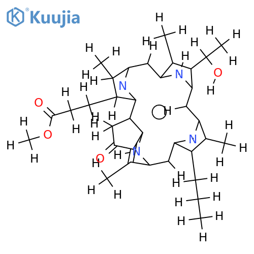 3-[9-(1-hydroxy-ethyl)-4,8,13,18-tetramethyl-20-oxo-14-propyl-23H,25H-phorbin-3-yl]-propionic acid methyl ester structure