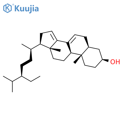 Stigmasta-7,14-dien-3-ol, (3b,5a)- structure