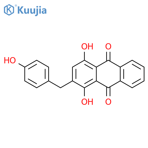 9,10-Anthracenedione, 1,4-dihydroxy-2-[(4-hydroxyphenyl)methyl]- structure