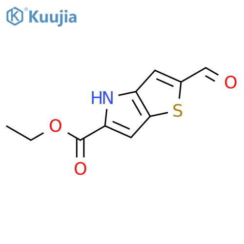4H-Thieno[3,2-b]pyrrole-5-carboxylic acid, 2-formyl-, ethyl ester structure