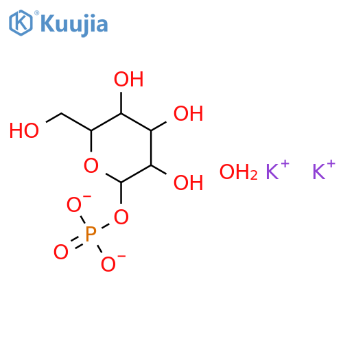 a-D-Glucopyranose, 1-(dihydrogenphosphate), dipotassium salt, dihydrate (9CI) structure