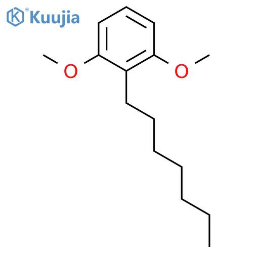 BENZENE, 2-HEPTYL-1,3-DIMETHOXY- structure