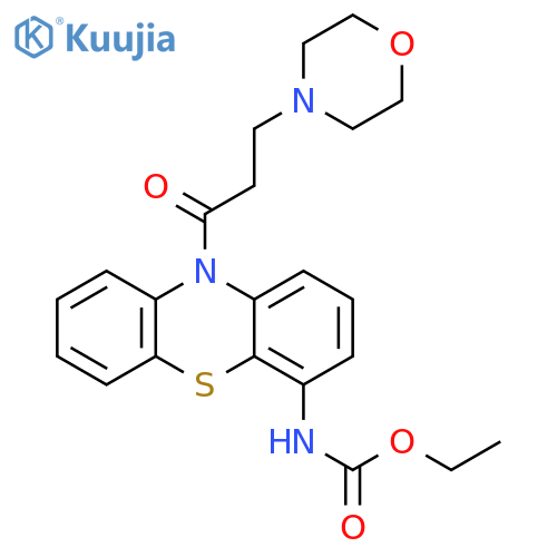 Carbamic acid, [10-[3-(4-morpholinyl)-1-oxopropyl]-10H-phenothiazin-4-yl]-, ethyl ester (9CI) structure