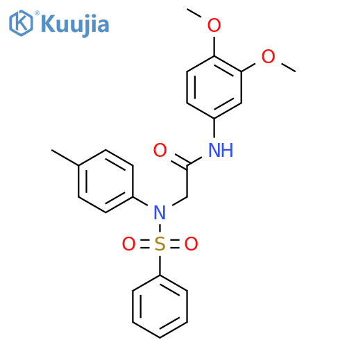 N-(3,4-dimethoxyphenyl)-N~2~-(4-methylphenyl)-N~2~-(phenylsulfonyl)glycinamide structure