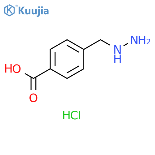 Benzoic acid, 4-(hydrazinylmethyl)-, hydrochloride (1:1) structure