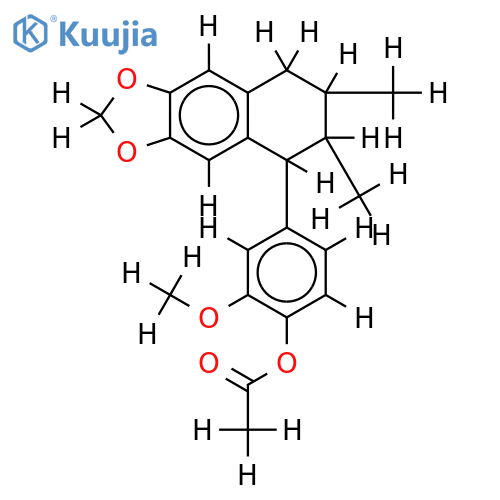 4,5-Methylene,3'-Me ether,Ac-3',4,4',5-Tetrahydroxy-2,7'-cyclolignan structure