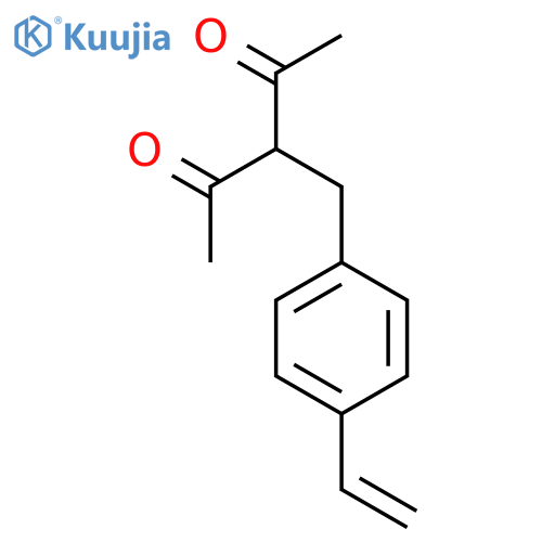 2,4-Pentanedione, 3-[(4-ethenylphenyl)methyl]- structure