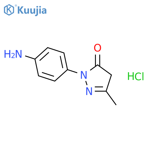 2-(4-Aminophenyl)-5-methyl-2,4-dihydro-3H-pyrazol-3-one Hydrochloride structure