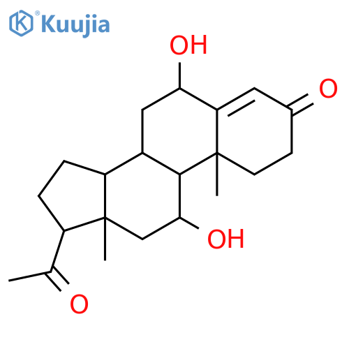 (6beta,11alpha)-6,11-dihydroxypregn-4-ene-3,20-dione structure