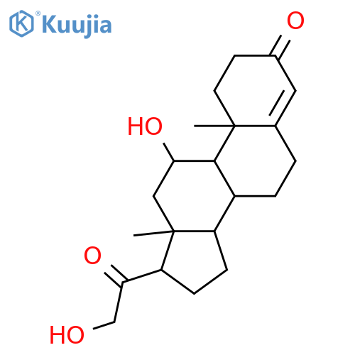 (11alpha)-11,21-dihydroxypregn-4-ene-3,20-dione structure