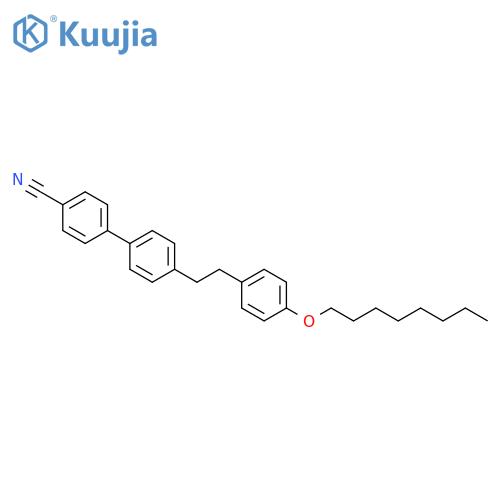 [1,1'-Biphenyl]-4-carbonitrile, 4'-[2-[4-(octyloxy)phenyl]ethyl]- structure