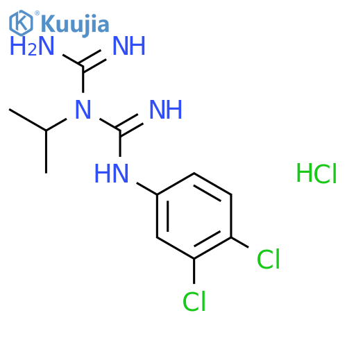 Imidodicarbonimidicdiamide, N-(3,4-dichlorophenyl)-N'-(1-methylethyl)-, hydrochloride (1:1) structure