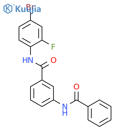 3-(benzoylamino)-N-(4-bromo-2-fluorophenyl)benzamide structure