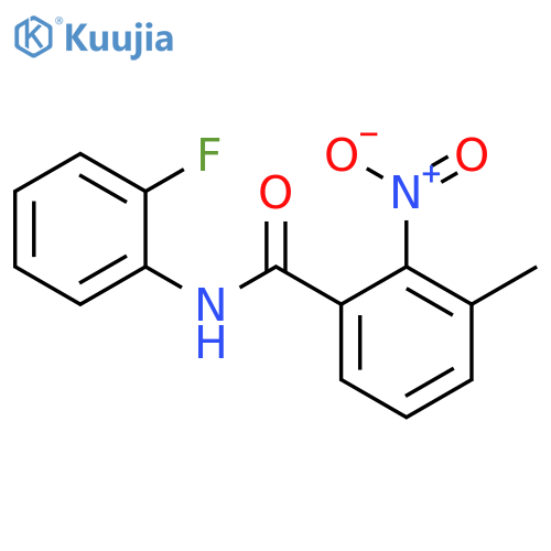 N-(2-Fluoro-phenyl)-3-methyl-2-nitro-benzamide structure