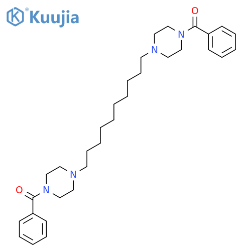 Piperazine, 1,1'-(1,10-decanediyl)bis[4-benzoyl- structure