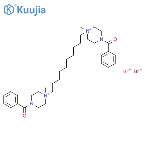Piperazinium, 1,1'-(1,10-decanediyl)bis[4-benzoyl-1-methyl-, dibromide structure