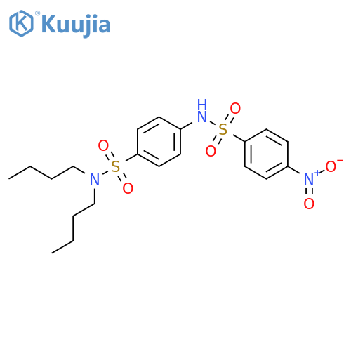 N,N-dibutyl-4-{[(4-nitrophenyl)sulfonyl]amino}benzenesulfonamide structure