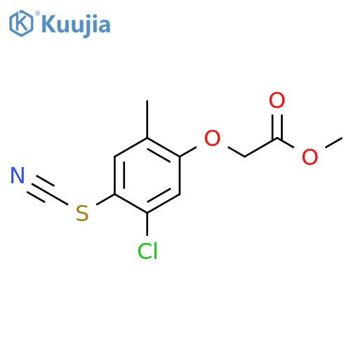 Acetic acid, (5-chloro-2-methyl-4-thiocyanatophenoxy)-, methyl ester structure
