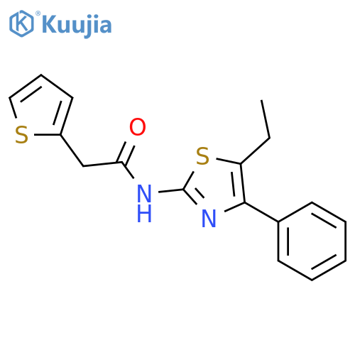 N-(5-ethyl-4-phenyl-1,3-thiazol-2-yl)-2-(2-thienyl)acetamide structure
