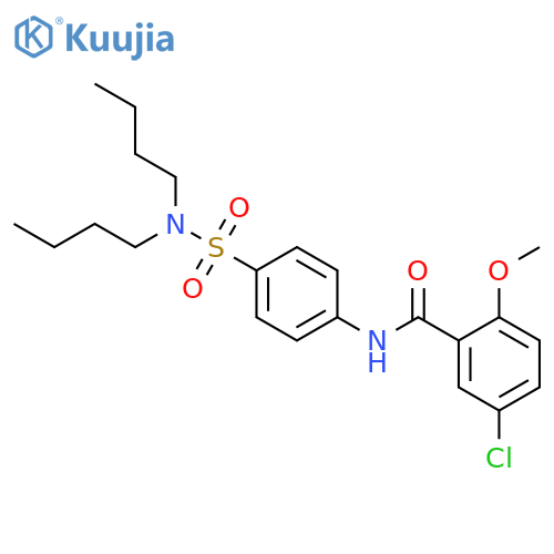 5-Chloro-N-(4-dibutylsulfamoyl-phenyl)-2-methoxy-benzamide structure