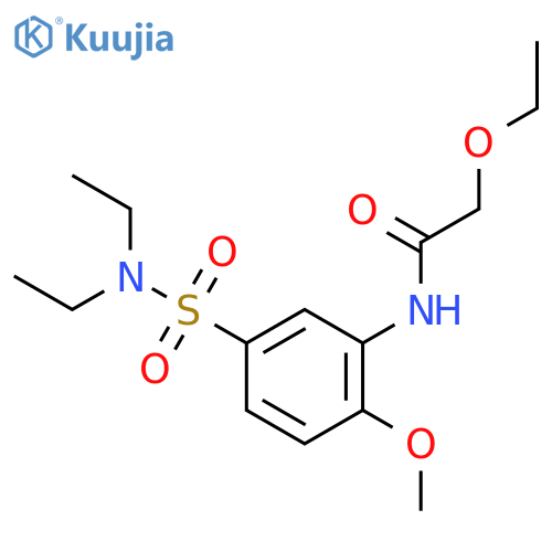N-[5-(diethylsulfamoyl)-2-methoxyphenyl]-2-ethoxyacetamide structure
