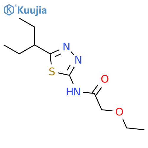 2-ethoxy-N-[5-(1-ethylpropyl)-1,3,4-thiadiazol-2-yl]acetamide structure