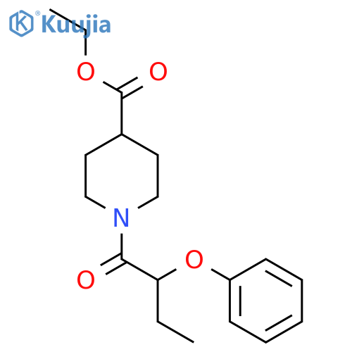 ethyl 1-(2-phenoxybutanoyl)-4-piperidinecarboxylate structure