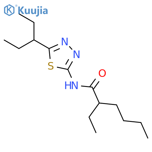 2-ethyl-N-[5-(1-ethylpropyl)-1,3,4-thiadiazol-2-yl]hexanamide structure