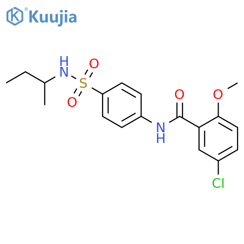 N-[4-(butan-2-ylsulfamoyl)phenyl]-5-chloro-2-methoxybenzamide structure