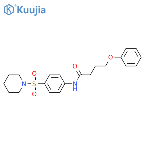 4-Phenoxy-N-[4-(piperidine-1-sulfonyl)-phenyl]-butyramide structure