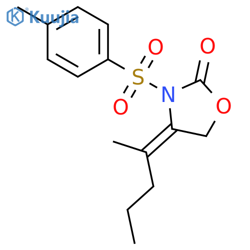 2-Oxazolidinone, 4-(1-methylbutylidene)-3-[(4-methylphenyl)sulfonyl]- structure