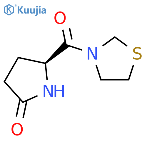 (5S)-5-(1,3-thiazolidine-3-carbonyl)pyrrolidin-2-one structure