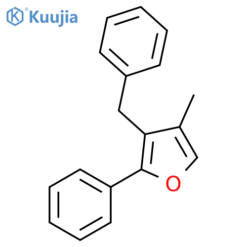 Furan, 4-methyl-2-phenyl-3-(phenylmethyl)- structure