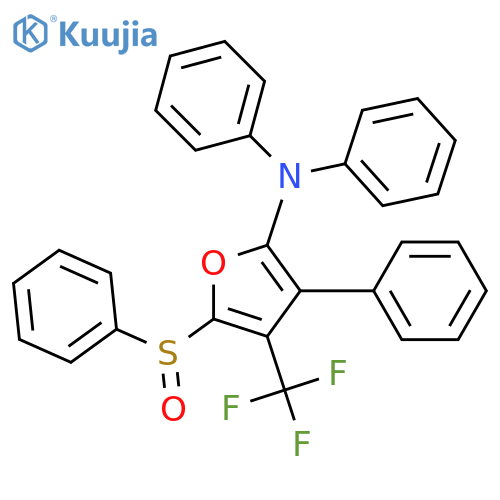 2-Furanamine, N,N,3-triphenyl-5-(phenylsulfinyl)-4-(trifluoromethyl)- structure