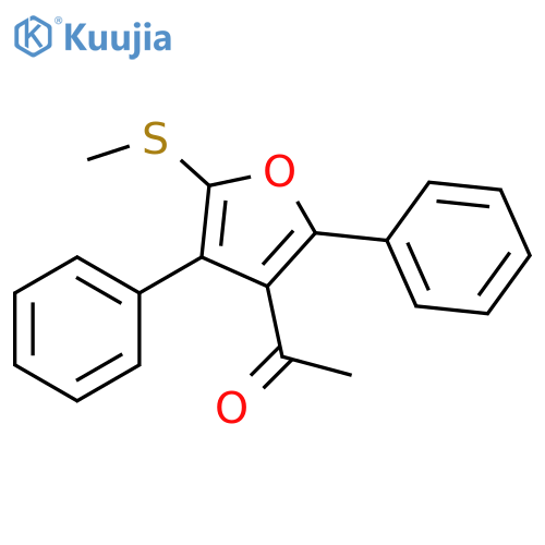 Ethanone, 1-[5-(methylthio)-2,4-diphenyl-3-furanyl]- structure
