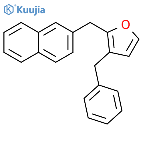 Furan, 2-(2-naphthalenylmethyl)-3-(phenylmethyl)- structure
