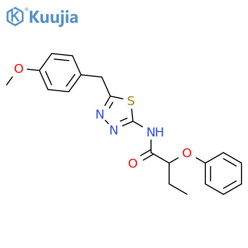 N-[5-(4-Methoxy-benzyl)-[1,3,4]thiadiazol-2-yl]-2-phenoxy-butyramide structure