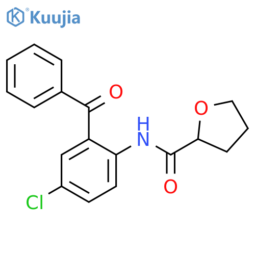 N-(2-benzoyl-4-chlorophenyl)tetrahydro-2-furancarboxamide structure