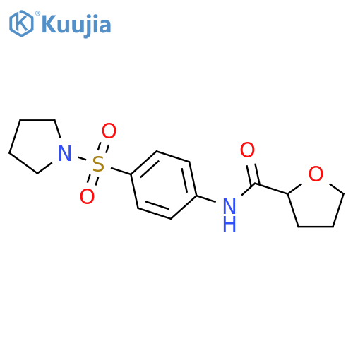 N-[4-(pyrrolidin-1-ylsulfonyl)phenyl]tetrahydrofuran-2-carboxamide structure